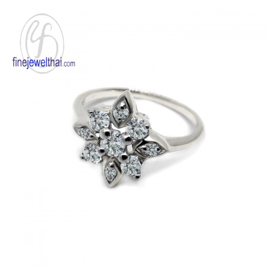 แหวนทองคำขาว-แหวนเพชร-ทองคำขาว-เพชรแท้-แหวนหมั้น-แหวนแต่งงาน-White Gold-Diamond-wedding-ring-finejewelthai - R1293DWG