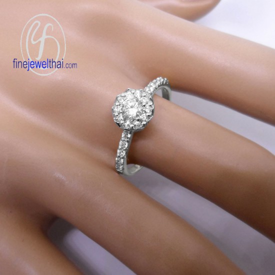 แหวนทองคำขาว-แหวนเพชร-ทองคำขาว-เพชรแท้-แหวนหมั้น-แหวนแต่งงา-finejewelthai - R1295DWG