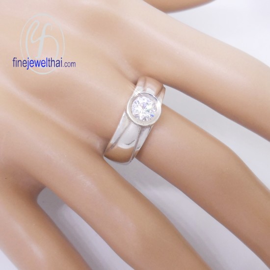 แหวนทองคำขาว-แหวนเพชร-ทองคำขาว-เพชร-แหวนหมั้น-แหวนแต่งงาน-Finejewelthai - R1165DWG