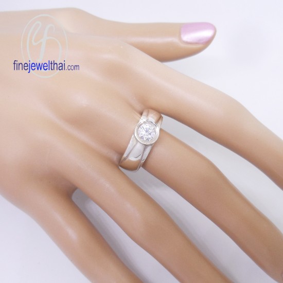 แหวนทองคำขาว-แหวนเพชร-ทองคำขาว-เพชร-แหวนหมั้น-แหวนแต่งงาน-Finejewelthai - R1165DWG