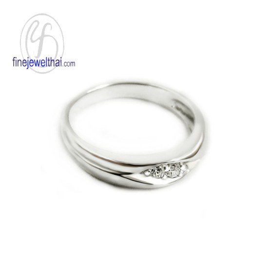 แหวนทองคำขาว-แหวนเพชร-ทองคำขาว-เพชร-แหวนหมั้น-แหวนแต่งงาน-Finejewelthai - R1194DWG