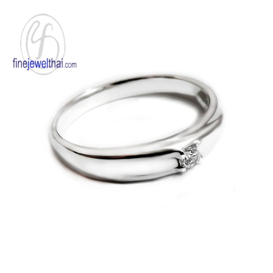 แหวนทองคำขาว-แหวนเพชร-ทองคำขาว-เพชรแท้-แหวนหมั้น-แหวนแต่งงาน-Finejewelthai - R1197DWG