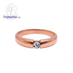 แหวนทองสีชมพู-แหวนเพชร-พิงค์โกลด์-เพชร-แหวนหมั้น-แหวนแต่งงาน-Finejewelthai - R1178DPG