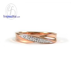 แหวนทองสีชมพู-แหวนเพชร-พิงค์โกลด์-เพชร-แหวนหมั้น-แหวนแต่งงาน-finejewelthai - R1244DPG