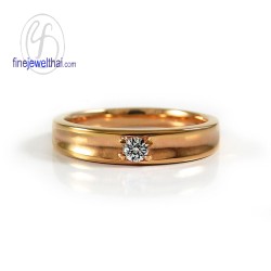 แหวนทองสีชมพู-แหวนเพชร-พิงค์โกลด์-เพชร-แหวนหมั้น-แหวนแต่งงาน-finejewelthai - R1254DPG
