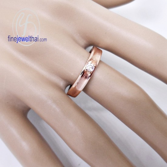 แหวนทองสีชมพู-แหวนเพชร-พิงค์โกลด์-เพชร-แหวนหมั้น-แหวนแต่งงาน-finejewelthai - R1254DPG