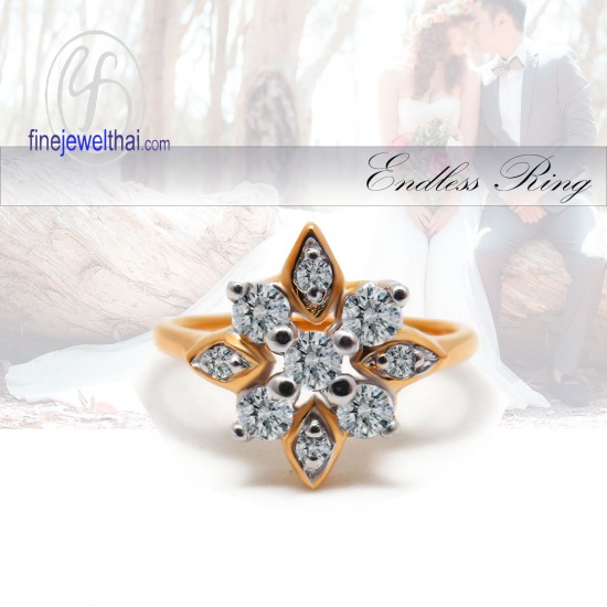 แหวนทองสีชมพู-แหวนเพชร-พิงค์โกลด์-เพชร-แหวนหมั้น-แหวนแต่งงาน-finejewelthai - R1293DPG