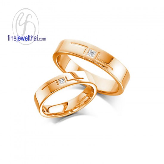 แหวนทองสีชมพู-แหวนเพชร-พิงค์โกลด์-เพชรแท้-แหวนคู่-แหวนหมั้น-แหวนแต่งงาน-finejewelthai-RC004DPG