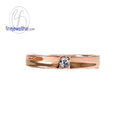 แหวนทองสีชมพู-แหวนเพชร-แหวนพิงค์โกลด์-แหวนหมั้น-แหวนแต่งงาน-Finejewelthai - R1241DPG