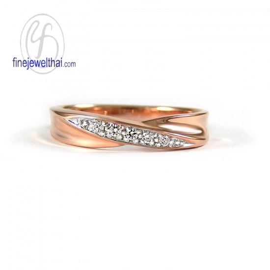 Couple-Pink-Gold-Diamond-wedding-ring-finejewelthai - R1244_5DPG