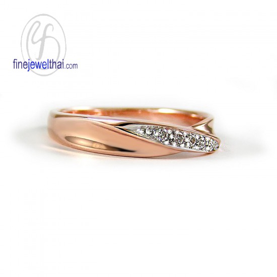 Couple-Pink-Gold-Diamond-wedding-ring-finejewelthai - R1244_5DPG
