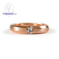 แหวนทองสีชมพู-แหวนเพชร-พิงค์โกลด์-เพชร-แหวนหมั้น-แหวนแต่งงาน-finejewelthai - R1247DPGm