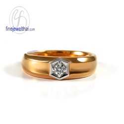 แหวนทองสีชมพู-แหวนเพชร-พิงค์โกลด์-เพชร-แหวนหมั้น-แหวนแต่งงาน-finejewelthai - R1255DPG
