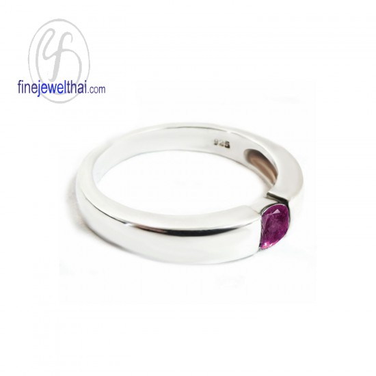 แหวนทับทิม-แหวนเงิน-แหวนพลอย-ทับทิมแท้-R1013rb
