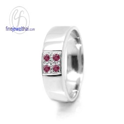 แหวนทับทิม-แหวนเงิน-แหวนพลอย-ทับทิมแท้-R1018rb