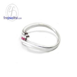 แหวนทับทิม-แหวนเงิน-แหวนพลอย-ทับทิมแท้-R1187rb