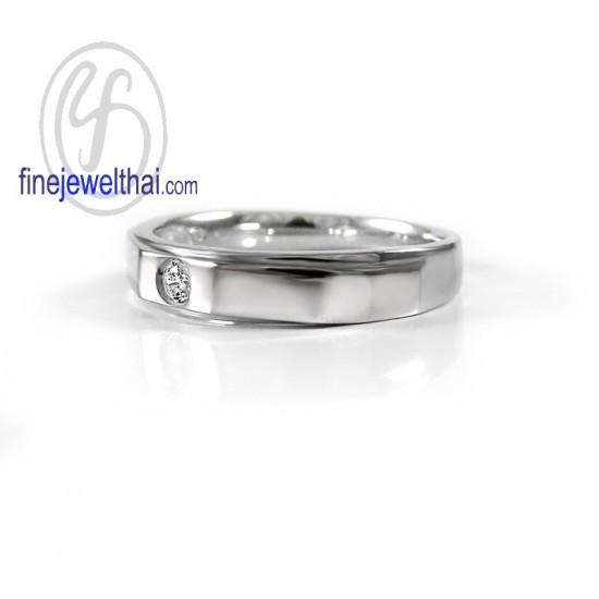 แหวนทองคำขาว-แหวนเพชร-แหวนหมั้น-แหวนแต่งงาน-Finejewelthai - R1253DWG