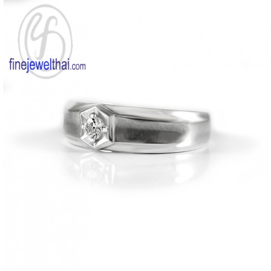 แหวนทองคำขาว-แหวนเพชร-แหวนหมั้น-แหวนแต่งงาน-Finejewelthai - R1255DWG