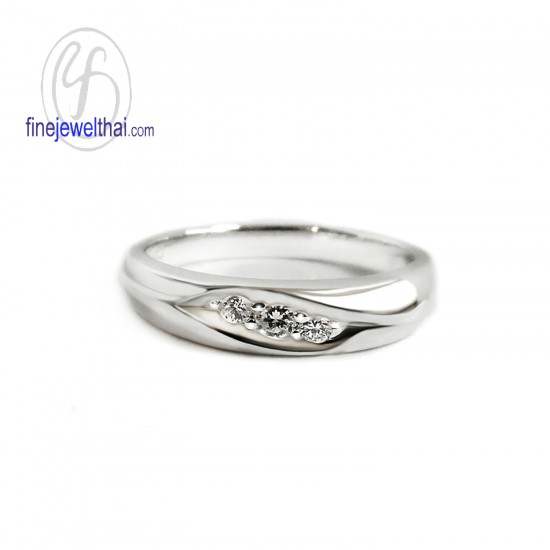 แหวนเพชร-แหวนเงิน-เพชรแท้-เงินแท้925-แหวนคู่-แหวนหมั้น-แหวนแต่งงาน-RC30106di