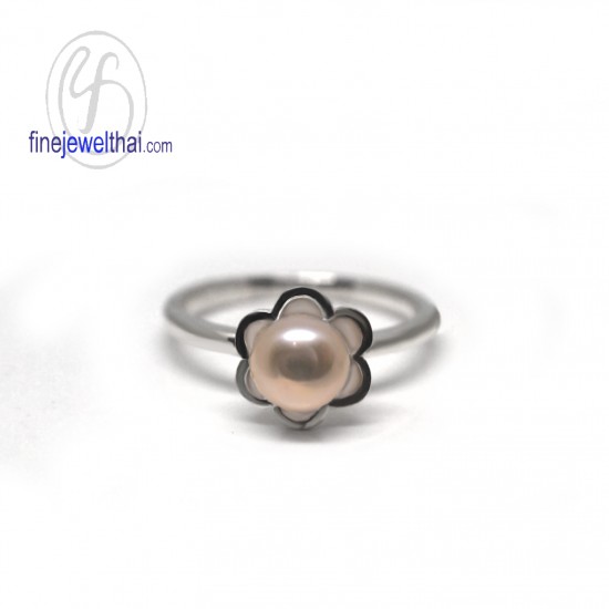 แหวนมุก-แหวนเงิน-มุก-แหวนวินเทจ-R1330pl
