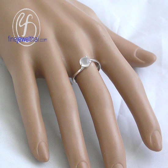 แหวนมูนสโตน-แหวนเงิน-แหวนพลอยแท้-แหวนประจำเดือนเกิด-R1044ms