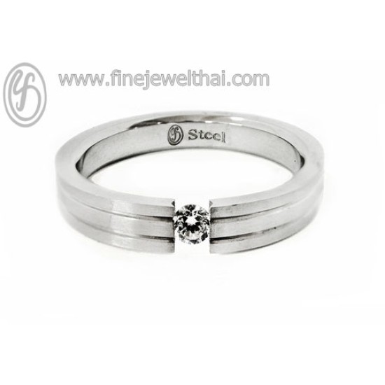 แหวนสแตนเลส-แหวนเพชร-แหวนผู้ชาย-R2109cz แหวนสแตนเลส-แหวนเพชร-แหวนผู้ชาย-R2109cz
