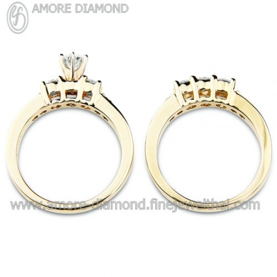 แหวนหมั้น-แหวนเพชรแท้-แหวนประกบ-แหวนเซ็ต-แหวนทองคำ-แหวนแต่งงาน-RD2E005