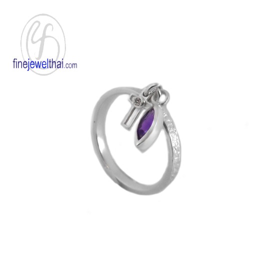 แหวนอะเมทิสต์-แหวนแต่งงาน-แหวนคู่-แหวนเงินR1226amt_cz แหวนอะเมทิสต์-แหวนแต่งงาน-แหวนคู่-แหวนเงินR1226amt_cz
