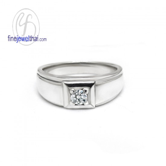 แหวนแพลทินัม-แหวนเพชร-แพลทินัม-เพชรแท้-แหวนหมั้น-แหวนแต่งงาน-Finejewelthai-R1256DPT