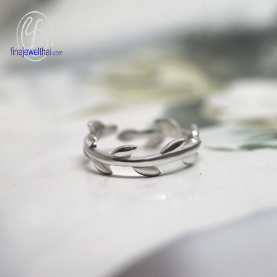 แหวนเงิน-เงินแท้-แหวนใบมะกอก-R131300