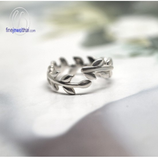 แหวนเงิน-เงินแท้-แหวนใบมะกอก-R131400