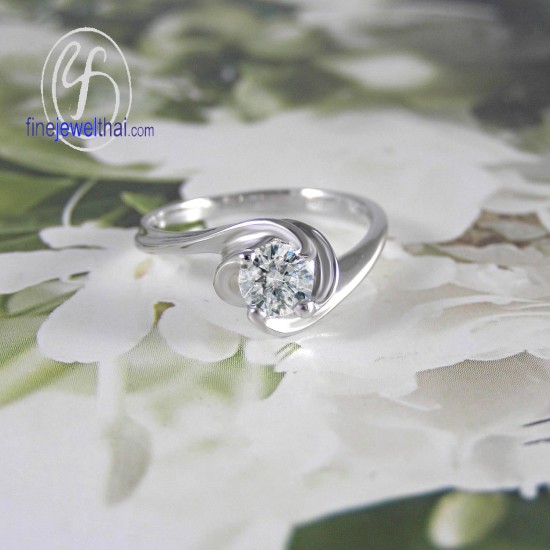 แหวนทองคำขาว-แหวนเพชร-ทองคำขาว-เพชรแท้-แหวนหมั้น-แหวนแต่งงาน-finejewelthai - R1288DWG