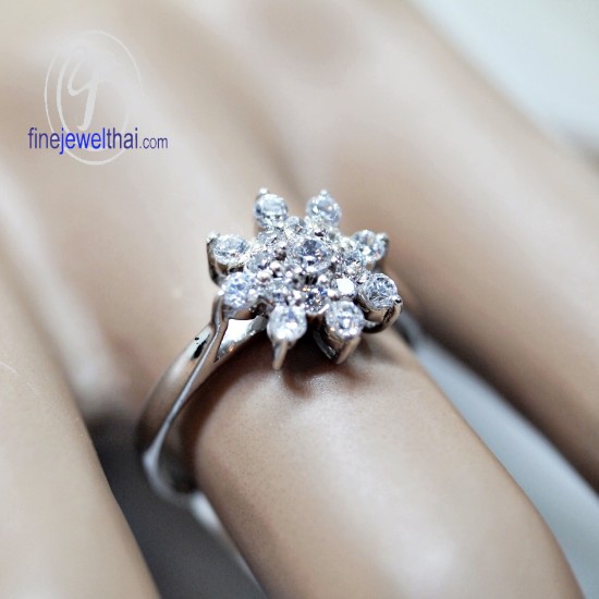 แหวนทองคำขาว-แหวนเพชร-ทองคำขาว-เพชรแท้-แหวนหมั้น-แหวนแต่งงาน-finejewelthai - R1289DWG