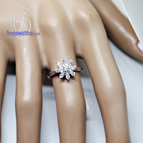 แหวนทองคำขาว-แหวนเพชร-ทองคำขาว-เพชรแท้-แหวนหมั้น-แหวนแต่งงาน-finejewelthai - R1289DWG