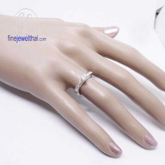 แหวนเพชร-แหวนเงิน-เพชรสังเคราะห์-เงินแท้-แหวนหมั้น-แหวนแต่งงาน-R1282cz