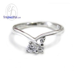 แหวนเพชร-แหวนเงิน-เพชรสังเคราะห์-เงินแท้-แหวนหมั้น-แหวนแต่งงาน-R1185cz