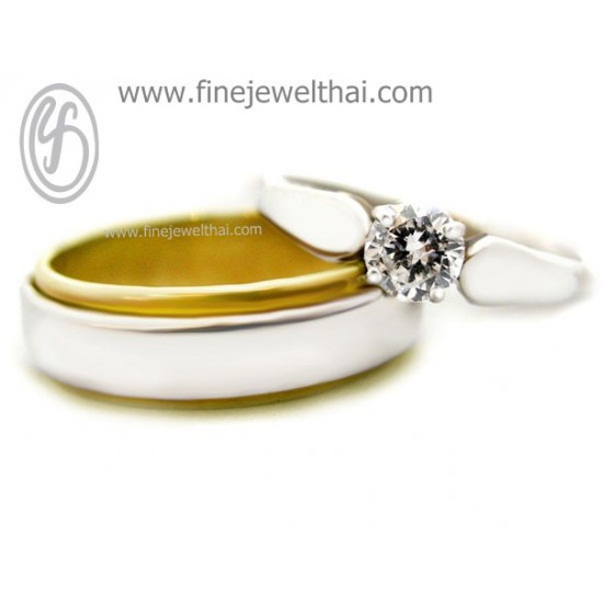 แหวนทองคำขาว-แหวนทอง-เพชรแท้-แหวนเพชร-แหวนแต่งงาน-แหวนคู่-RWCD027WG-G
