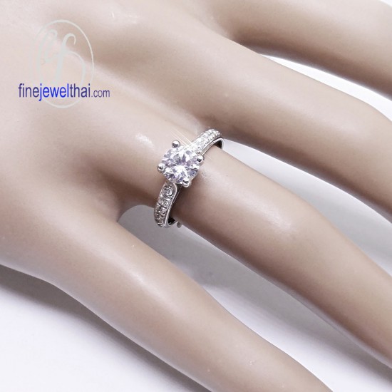 แหวนทองคำขาว-แหวนเพชร-แหวนหมั้น-แหวนแต่งงาน-Finejewelthai - R1129DWG