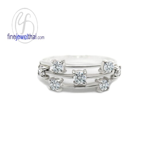 แหวนทองคำขาว-แหวนเพชร-แหวนหมั้น-แหวนแต่งงาน-Finejewelthai - R3047DWG