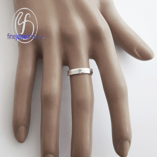 แหวนคู่-แหวนเพชร-แหวนเงิน-เพชรแท้-เงินแท้925-แหวนหมั้น-แหวนแต่งงาน-Finejewelthai - R3066di