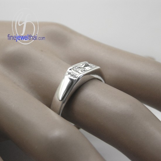 แหวนเพชร-แหวนเงิน-เพชรสังเคราะห์-เงินแท้925-แหวนหมั้น-แหวนแต่งงาน-R1368cz