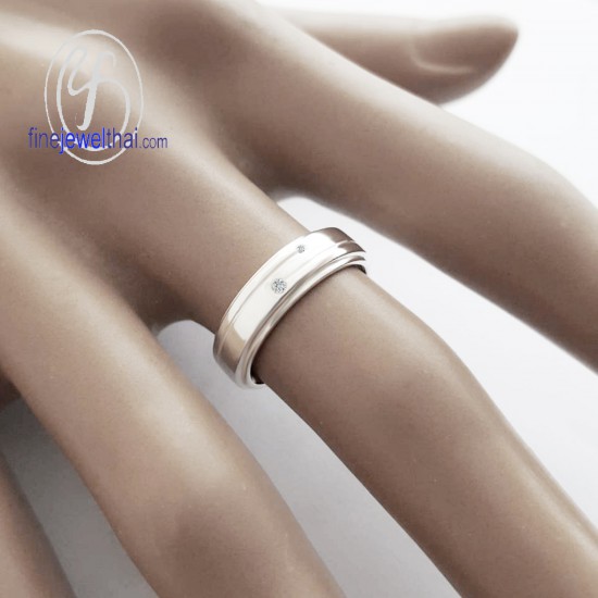 แหวนแพลทินั่ม-แหวนเพชร-แพลทินั่ม-เพชรแท้-แหวนหมั้น-แหวนแต่งงาน-Finejewelthai - R3081DPT