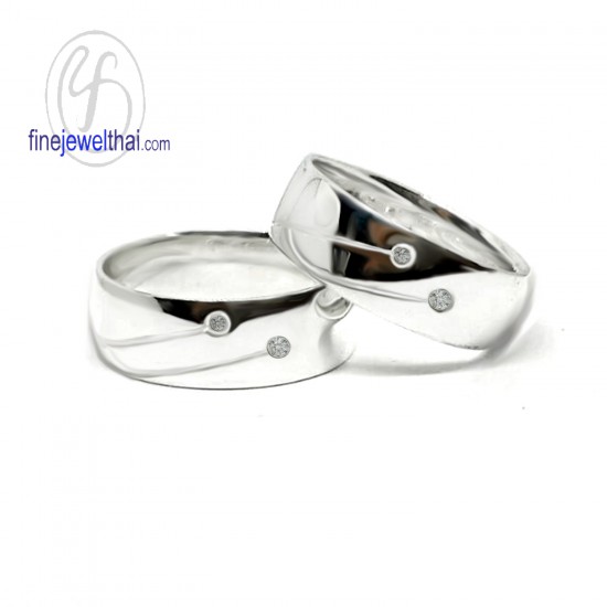 แหวนแพลทินั่ม-แหวนเพชร-แพลทินั่ม-เพชรแท้-แหวนคู่-แหวนหมั้น-แหวนแต่งงาน-Platinum-Couple-Diamond-Wedding-Ring-finejewelthai - RC3061DPT