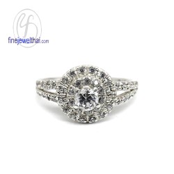 แหวนเพชร-แหวนเงิน-เพชรสังเคราะห์-เงินแท้-แหวนหมั้น-แหวนแต่งงาน-R1210cz