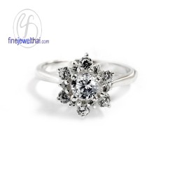 แหวนเพชร-แหวนเงิน-เพชรสังเคราะห์-เงินแท้-แหวนหมั้น-แหวนแต่งงาน-R1214cz