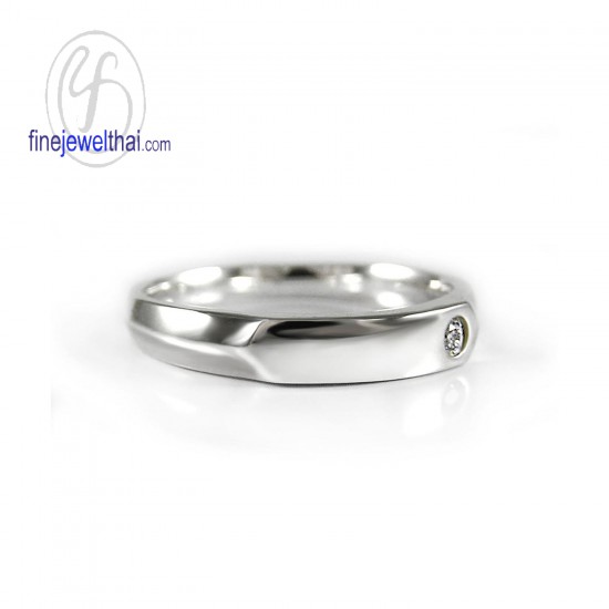 Diamond-CZ-Silver-Wedding-Ring-Finejewelthai-R1250cz-2