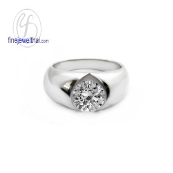 แหวนเพชร-แหวนเงิน-เพชรสังเคราะห์-เงินแท้-แหวนหมั้น-แหวนแต่งงาน-R1062cz