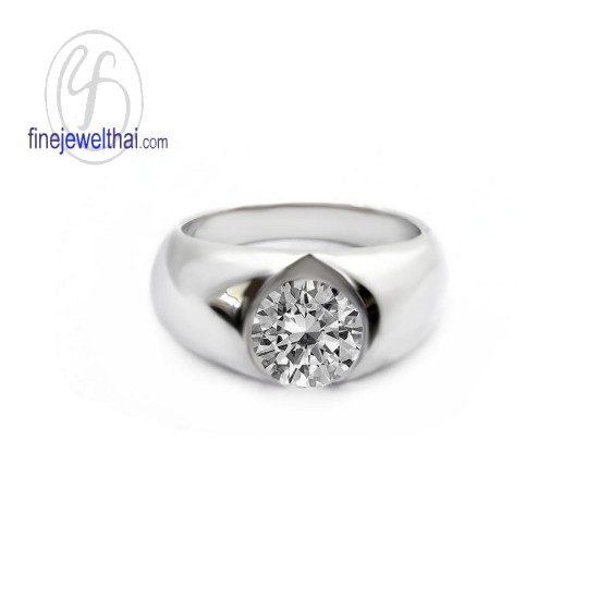 แหวนเพชร-แหวนเงิน-เพชรสังเคราะห์-เงินแท้-แหวนหมั้น-แหวนแต่งงาน-R1062cz