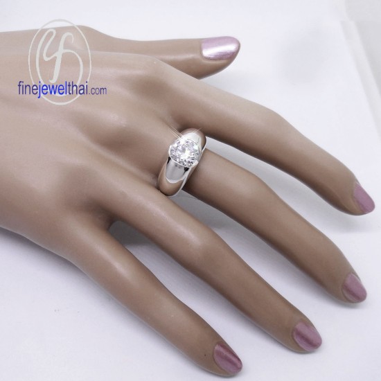 แหวนเพชร-แหวนเงิน-เพชรสังเคราะห์-เงินแท้-แหวนหมั้น-แหวนแต่งงาน-R1062cz