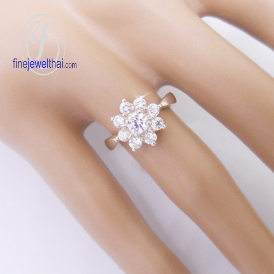 แหวนเพชร-แหวนเงิน-เพชรสังเคราะห์-เงินแท้-แหวนหมั้น-แหวนแต่งงาน-R1152cz